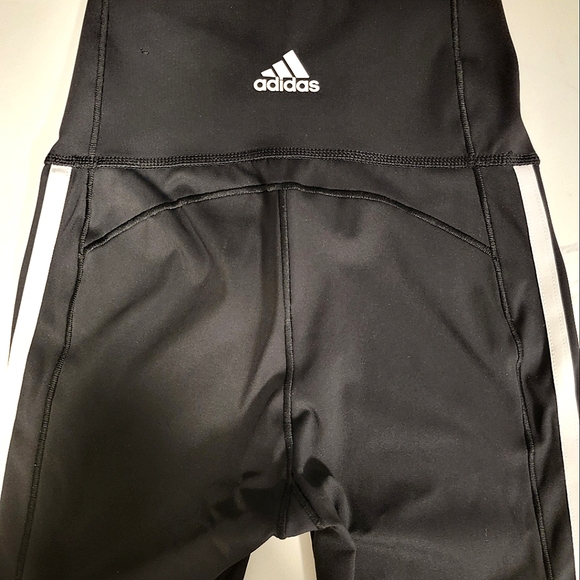 Womans size XS US Adidas black and white leggings - Picture 3 of 4